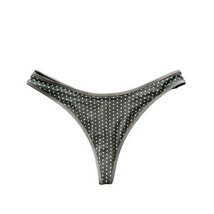 Victoria's Secret PINK x Frankies Bikinis Brown Polka Dot Thong Swim Bottom XXL